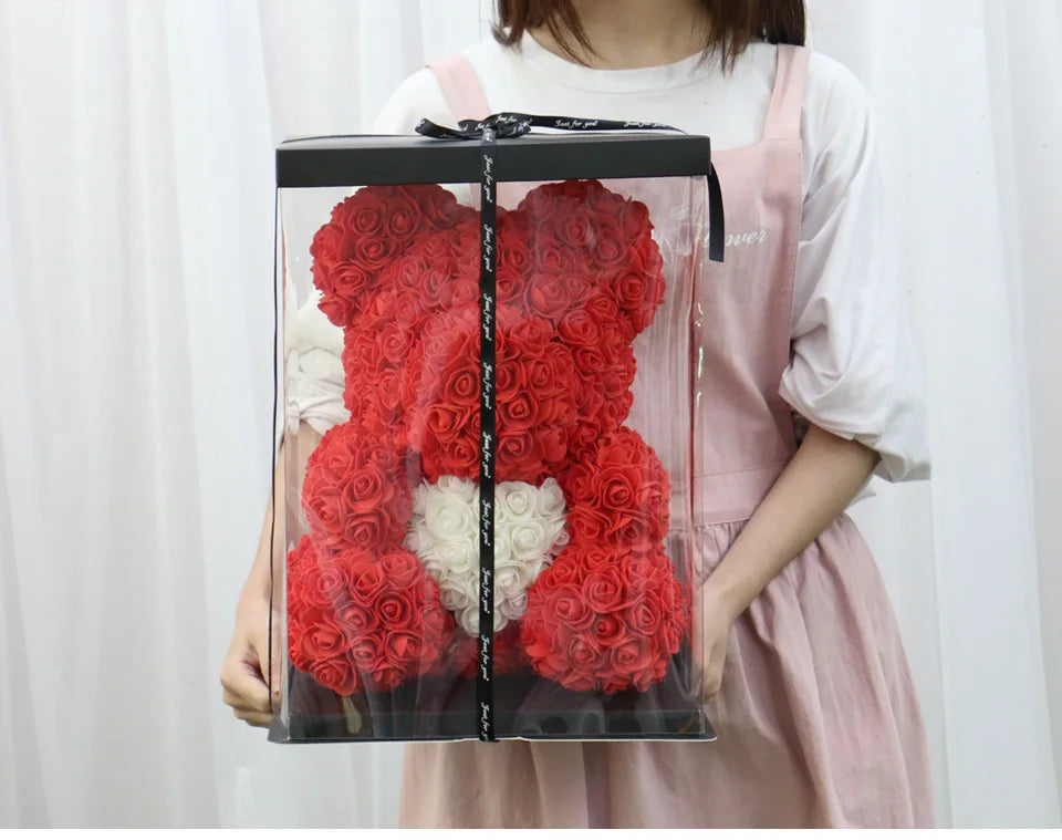 The Eternal Rose Teddy Bear -LARGE BEAR