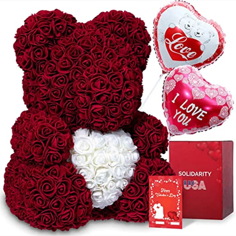 The Eternal Rose Teddy Bear -LARGE BEAR