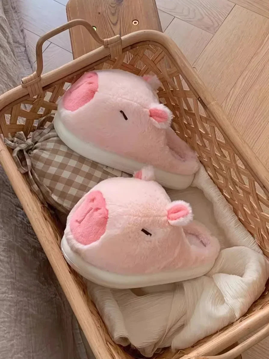 🐾 Cute Capybara Couple Slippers