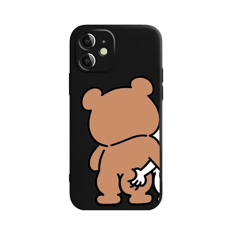 Cute Bunny & Bear Couple Phone Cases – Love in Every Call!