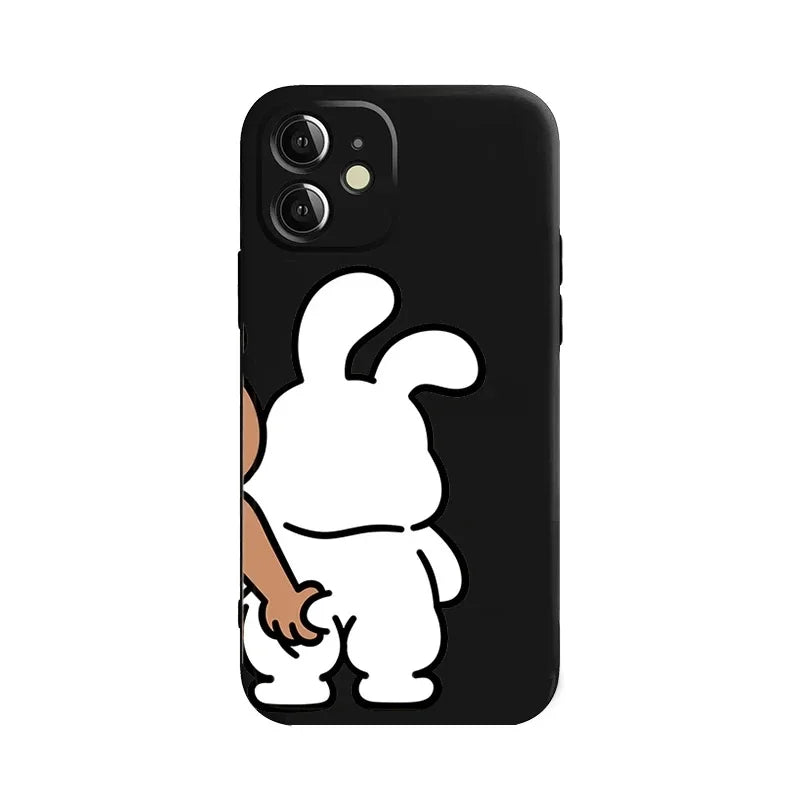 Cute Bunny & Bear Couple Phone Cases – Love in Every Call!