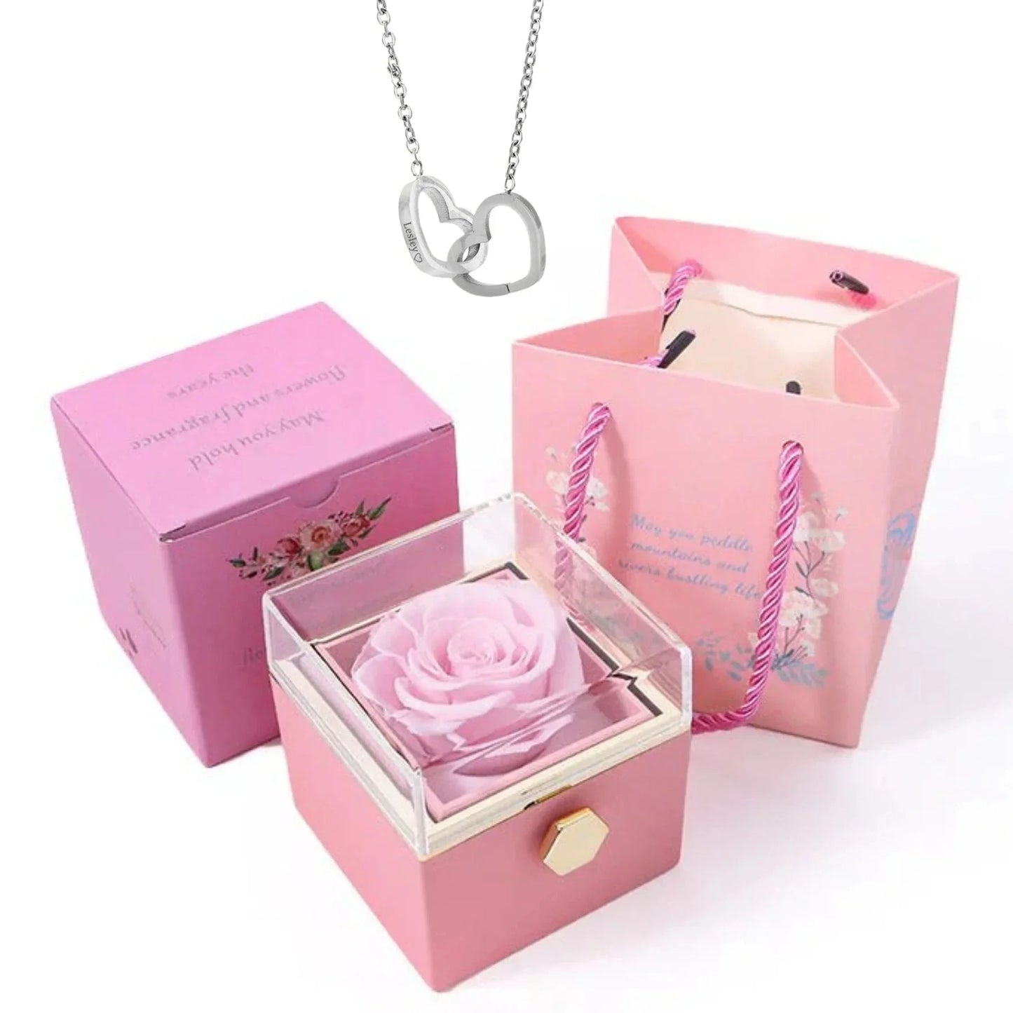 The Eternal Rose Necklace (Personalisable)