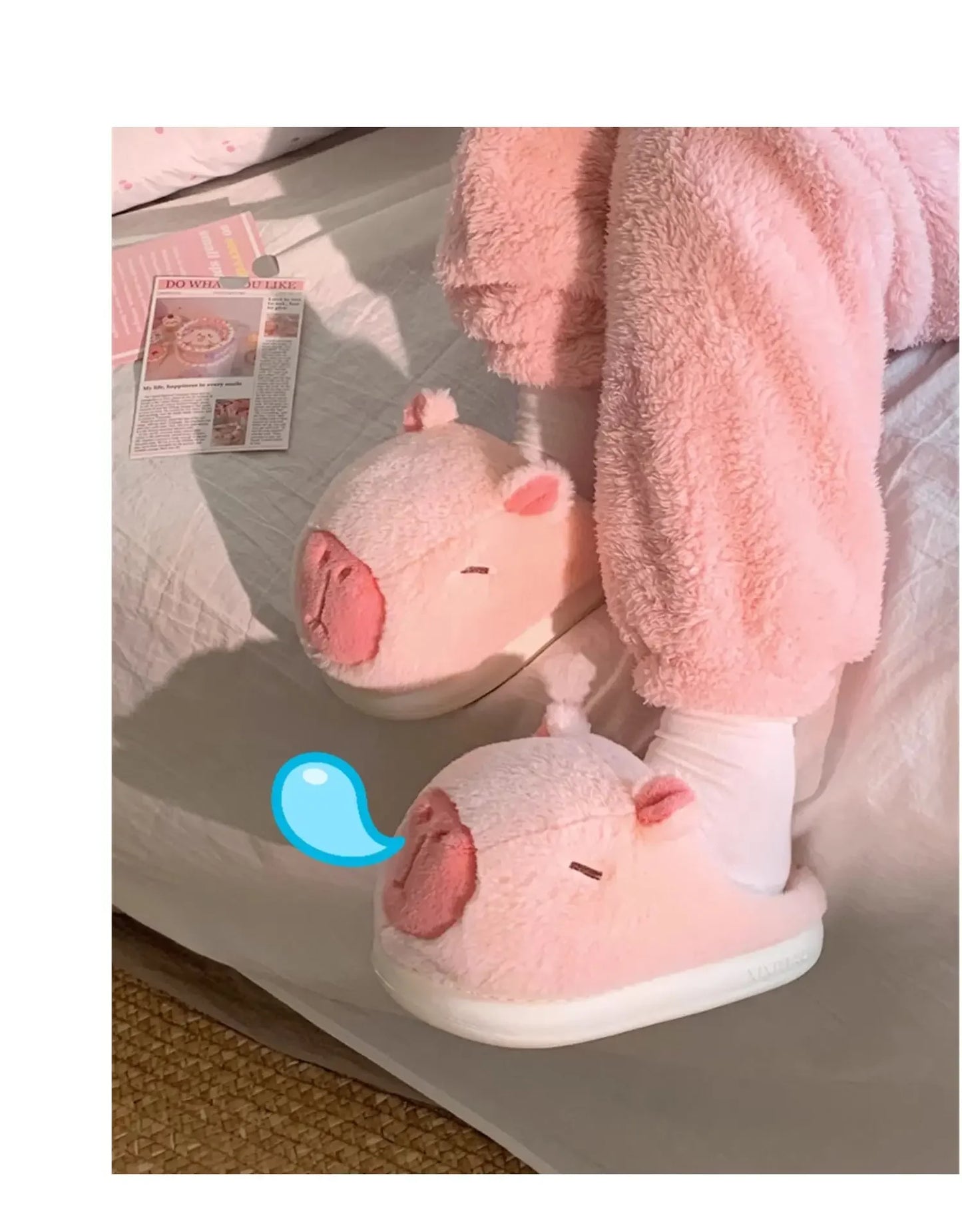 🐾 Cute Capybara Couple Slippers